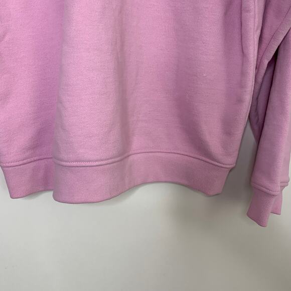ALO YOGA Heavyweight Offline Cotton Blend Sweatshirt In Sugarplum Pink Medium - Picture 4 of 13